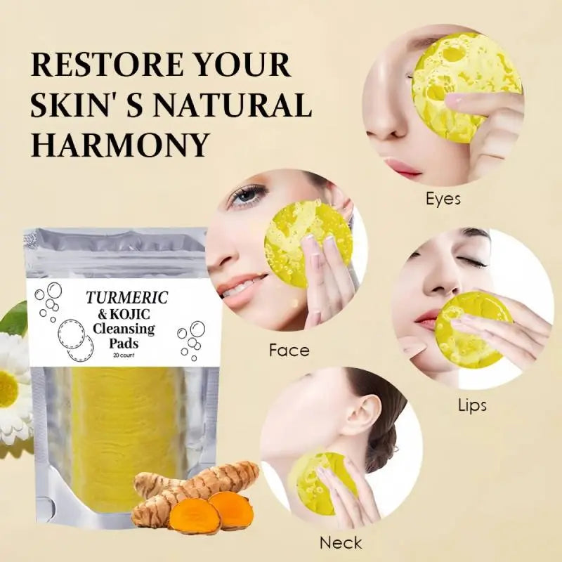 6-Piece Turmeric Skincare Set (Includes 2 Turmeric Soaps, 2 Cleansing Mousses, and 2 Cleansing Cloths). This High-Value Bundle Offers Nourishing Deep Cleansing Suitable for All Skin Types, Delivering a Fresh, Clean Experience as Part of Your Daily Routine