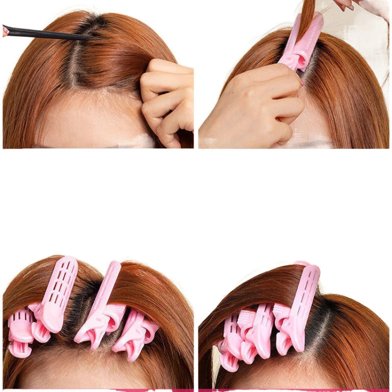 2Pcs Fluffy Curling Hairpin Rollers Hair Roots Hair Clip Women Volumizing Curling Fixed Plastic Hair Curler Twist Styling Tools