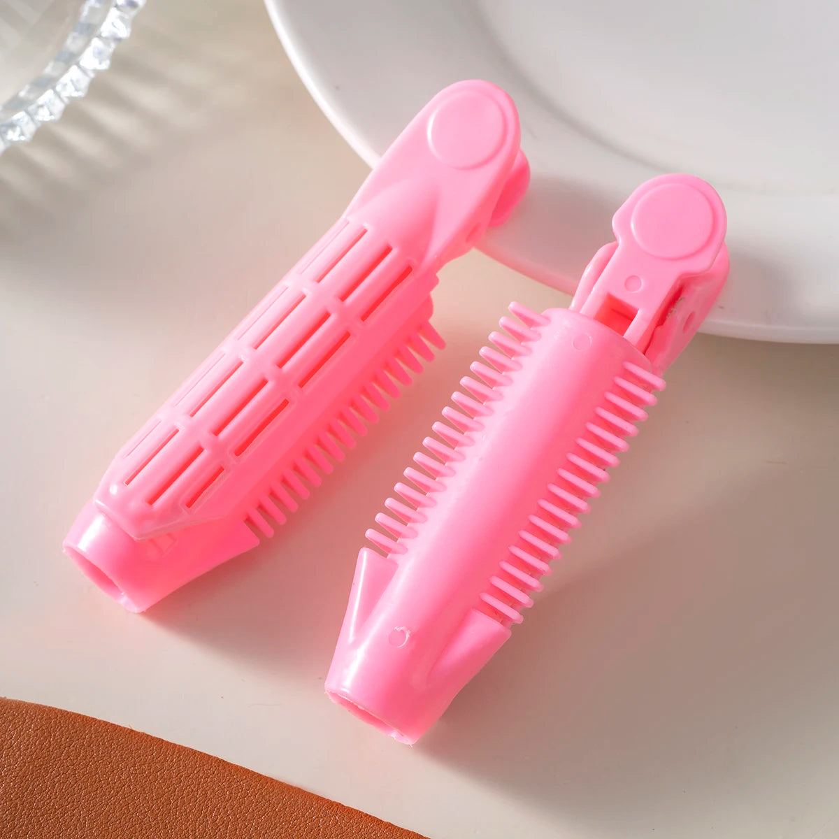 2Pcs Fluffy Curling Hairpin Rollers Hair Roots Hair Clip Women Volumizing Curling Fixed Plastic Hair Curler Twist Styling Tools