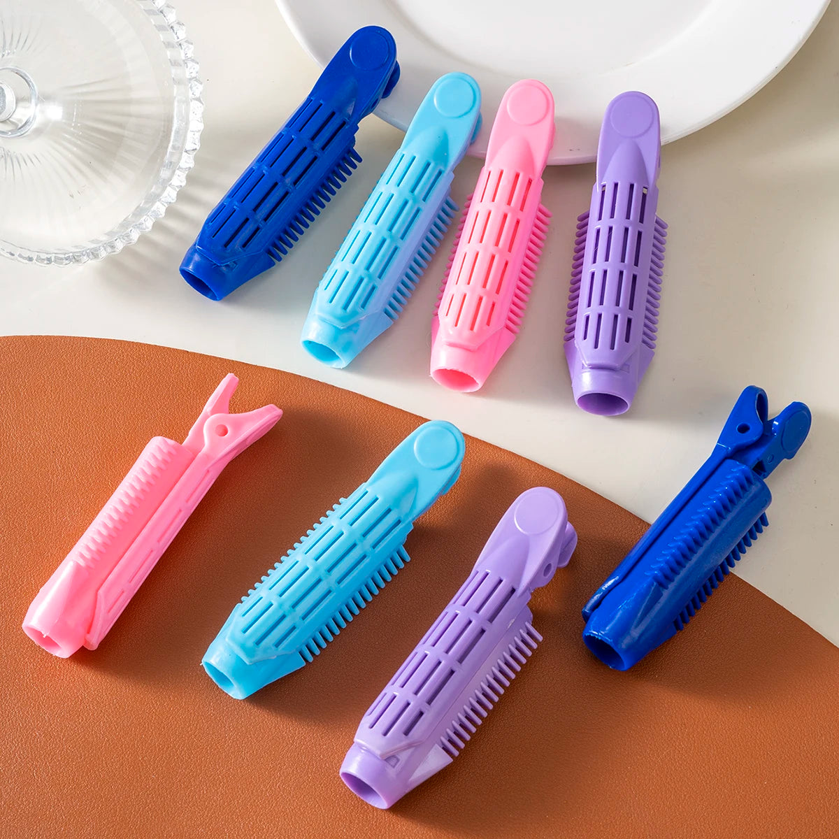 2Pcs Fluffy Curling Hairpin Rollers Hair Roots Hair Clip Women Volumizing Curling Fixed Plastic Hair Curler Twist Styling Tools