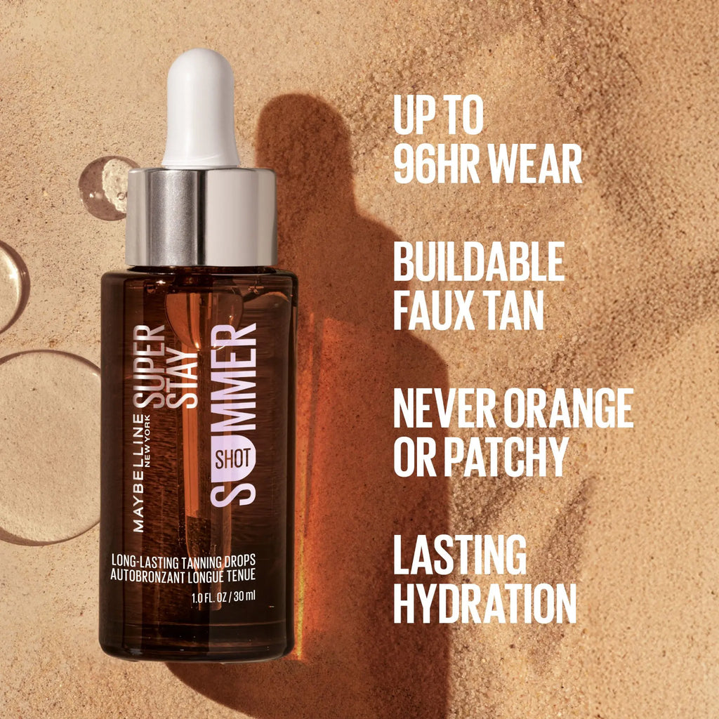 Effortless Pool Look, Lifter Glaze + Summer Shot Tanning Drops + Bubble Mascara