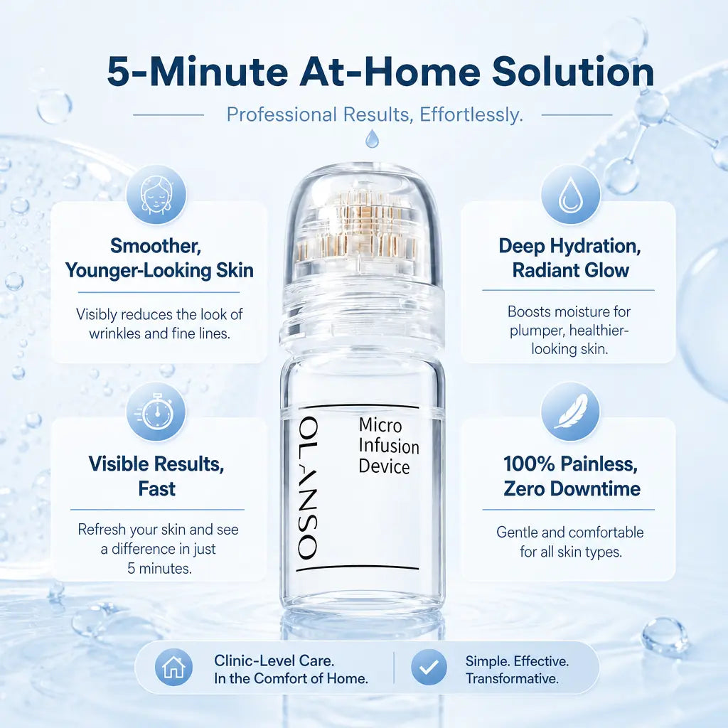Olanso Facial Infusion Kit - 30 Ml Dropper Bottle Skin Care Kit with Radiant Serum & Peptides, Multi-Pack for Glow up & Aesthetic Glow, 1-Month Supply for All Skin Types, Dropper Bottle Skin Care Kits