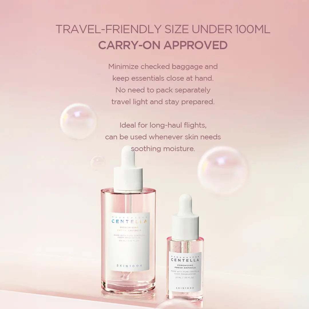 [SKIN1004 Official Shop] Madagascar Centella Poremizing Travel Kit - Pore Care 4-Step Kit, Cleansing Foam, Clear Toner, Fresh Ampoule, Light Gel Cream